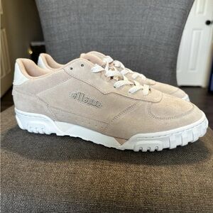 Ellesse Tanker Lo Suede Trainers Shoes 80s Sneakers Womens Light Taupe